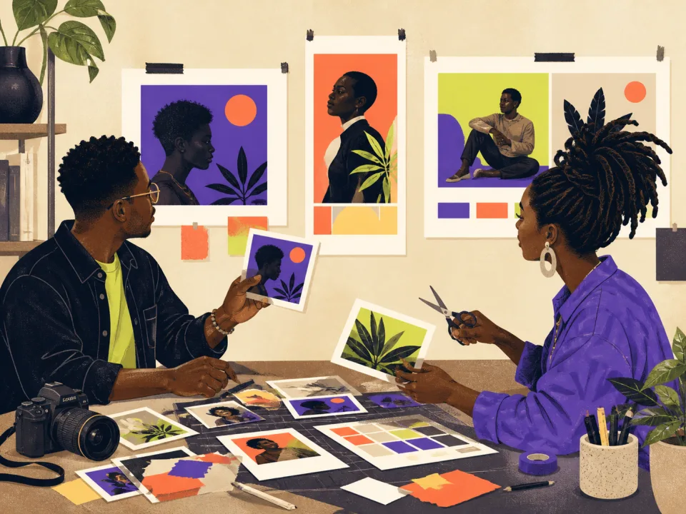 Création visuelle pour une marque fictive de Kinshasa
